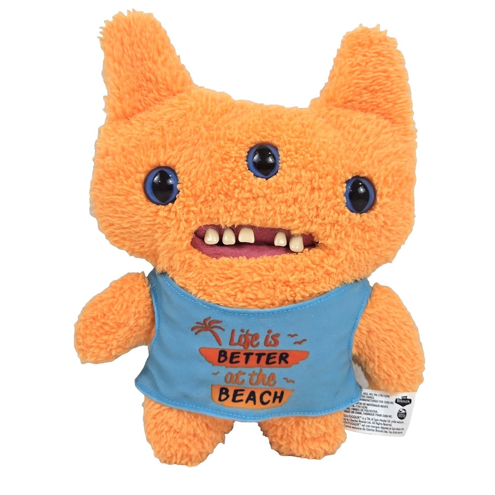 Fuggler Vacay Vibes Orange Reek-O Funny Ugly Monster Plush w/ Butt-on Hole 10"